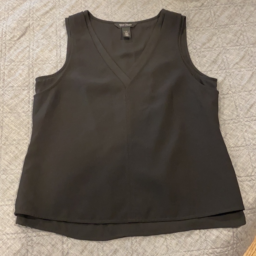 WHBM V Neck Double Layer Shell Top - Picture 10 of 11